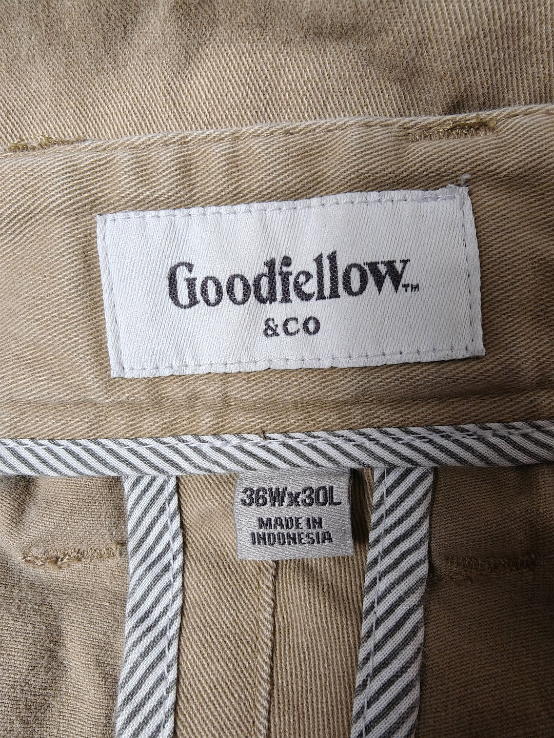 Mens Goodfellow &amp; Co Hennepin Chino Pants Khaki 38x30
