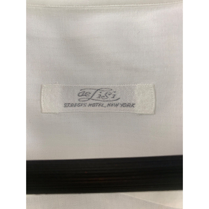Mens White Long-Sleeve Dress Shirt By St. Regis Hotel NY