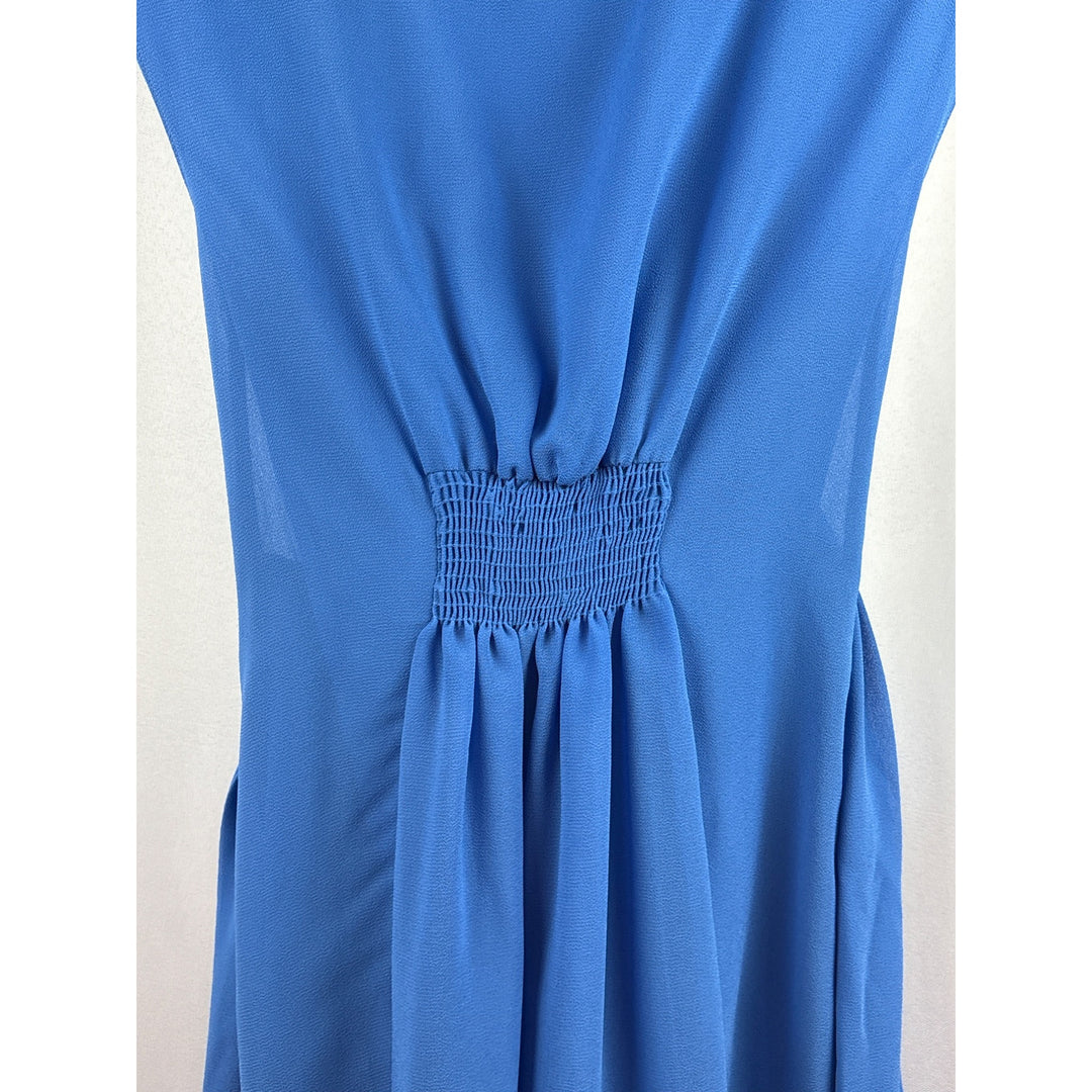 Women’s Pins and Needles XS Cornflower Blue Dress with a Cinched Waist & Ribbon Tie also has Pockets