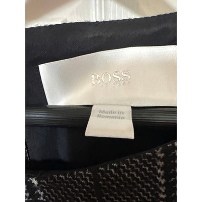 Hugo Boss Womens Plaid Dress Size M Black & White Lined