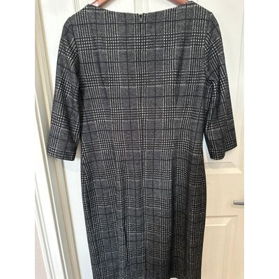 Hugo Boss Womens Plaid Dress Size M Black & White Lined