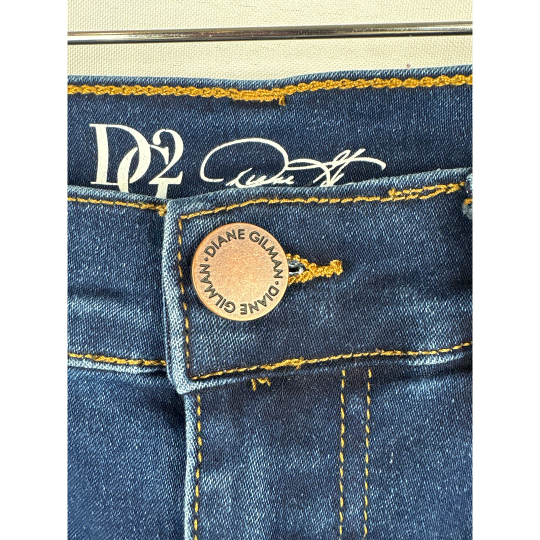DG2 Diane Gilman Womens Blue Jeans Size 2 Cotton Blend