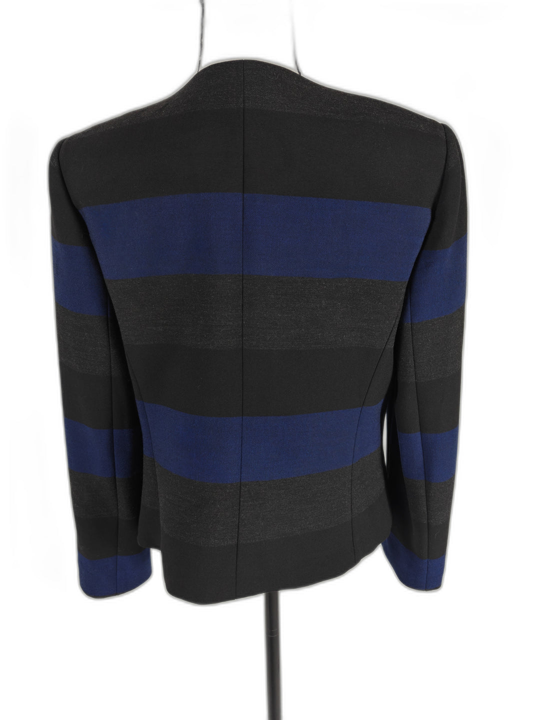 Womens Tahari Arthur S Levine Blazer Black Blue Size 4P