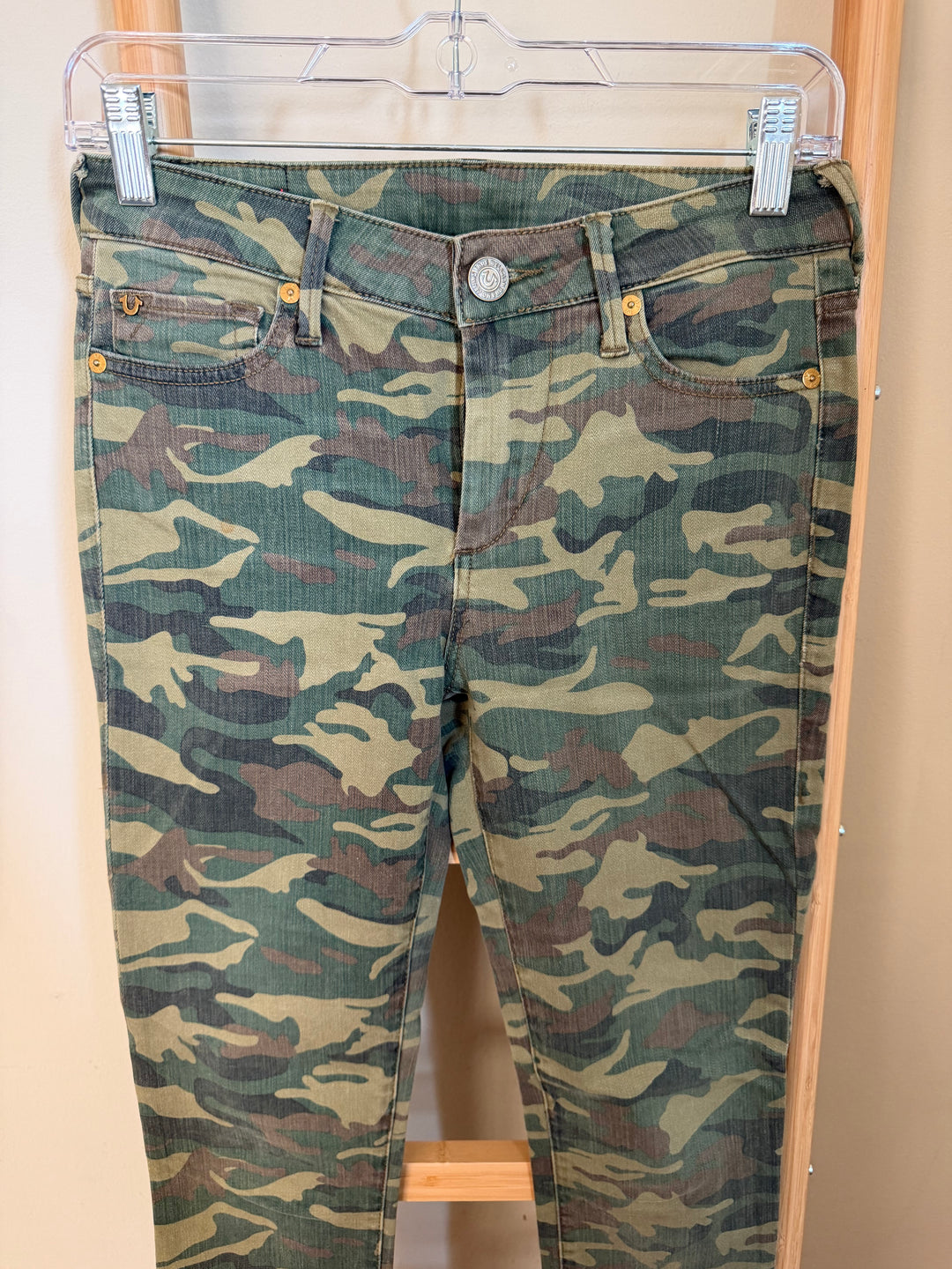 True Religion Casey Super Skinny Camo Jeans Camouflage Size 26