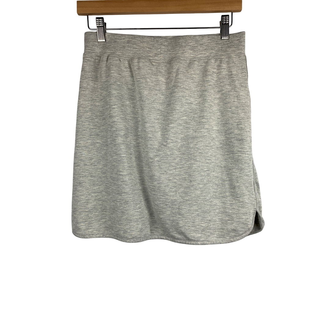 D&Co Gray Heather Skirt XS Cotton Blend Stretch Pockets