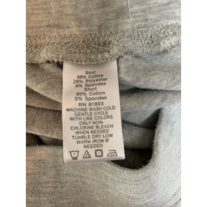 D&Co Gray Heather Skirt XS Cotton Blend Stretch Pockets