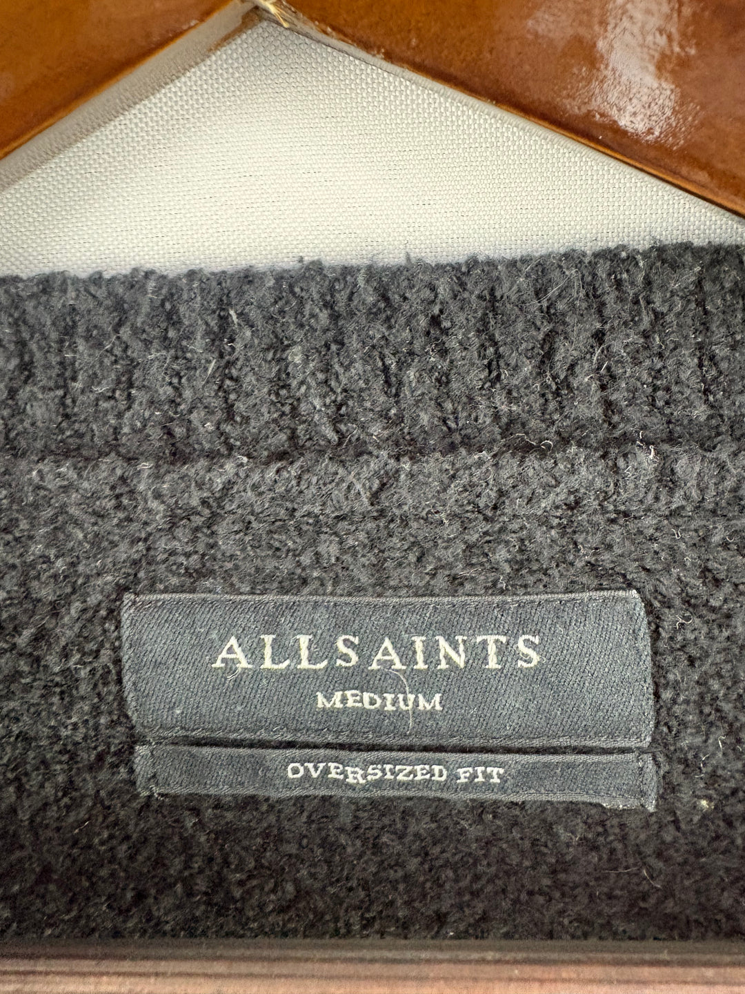 Women’s All Saints Medium Black Knit Crewneck Sweater