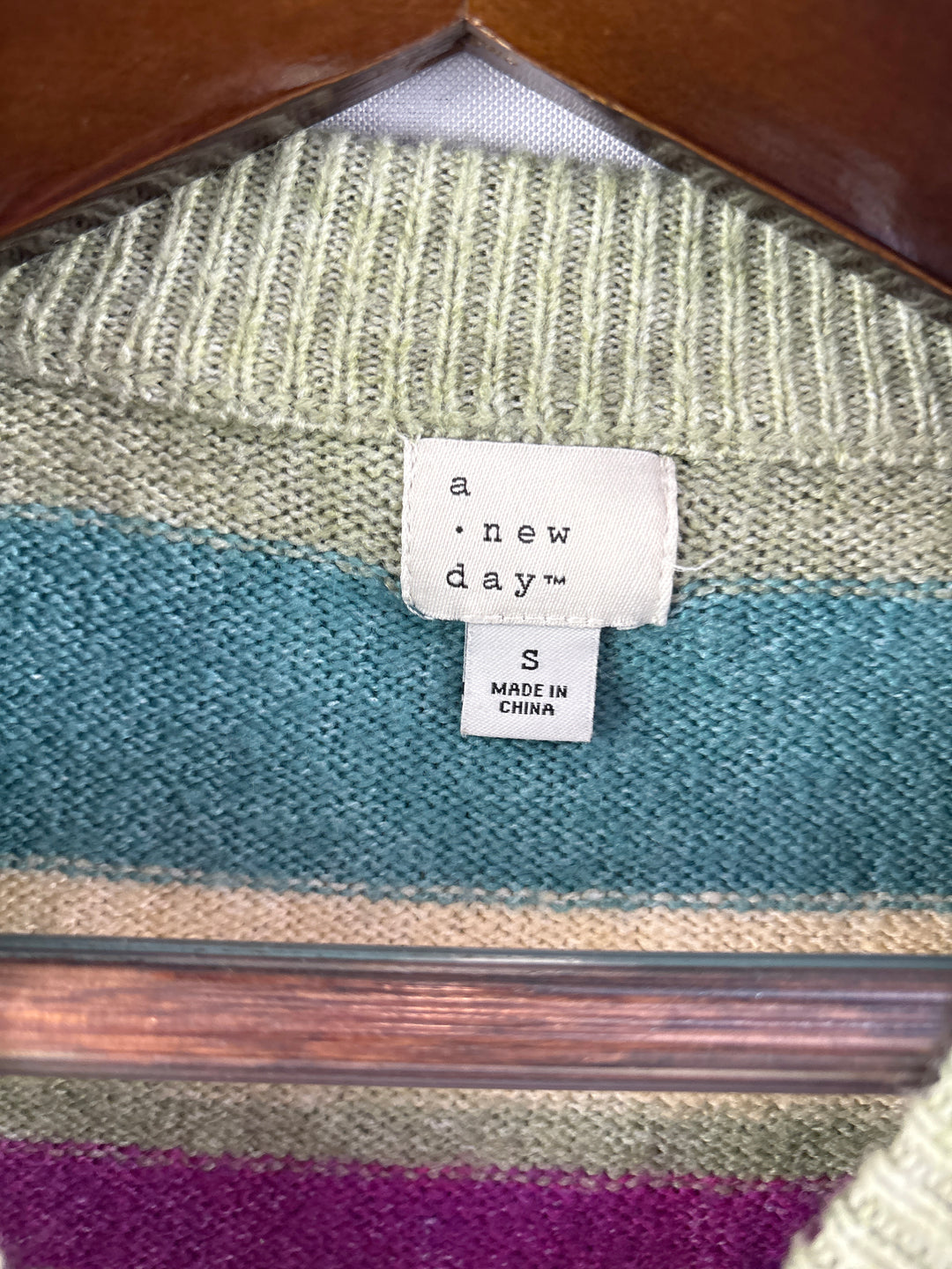 Women’s A New Day Small Multicolor Striped Sweater