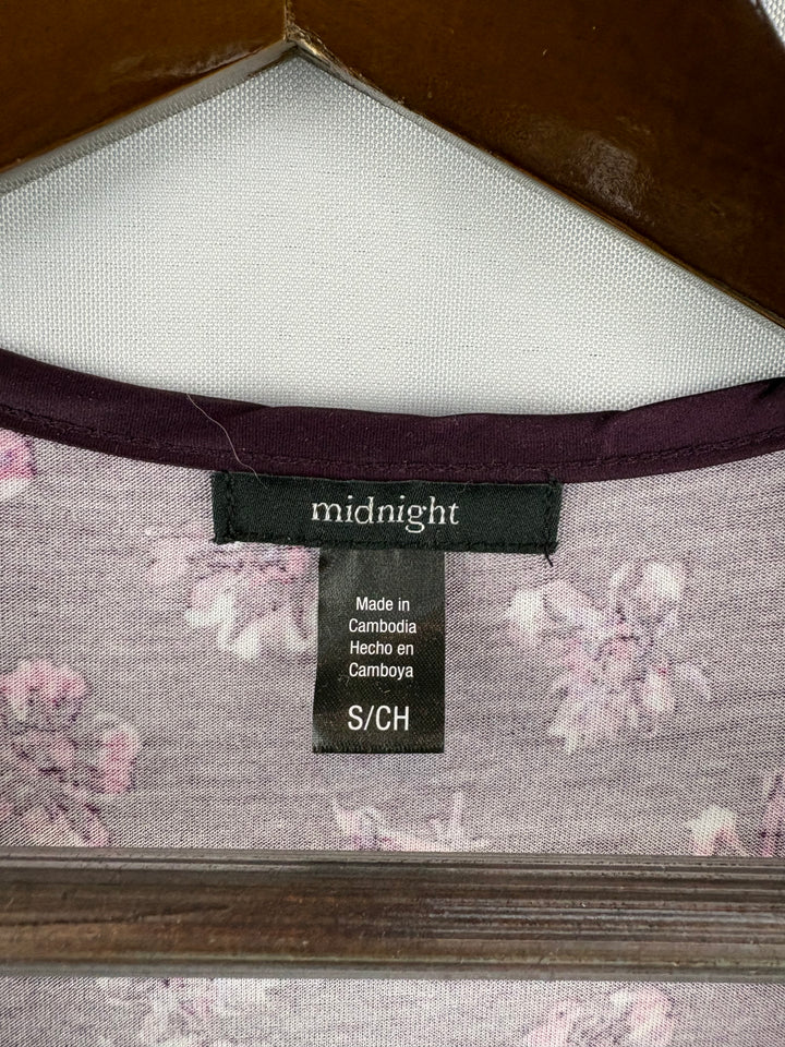 Women’s Midnight Small Purple Floral T-Shirt