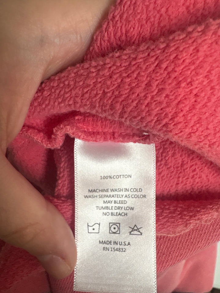 Women’s I.S.M.B.S Medium Pink Smiley Crop Sweatshirt