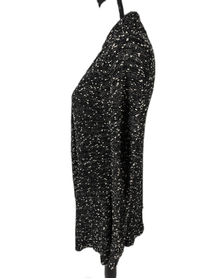 Women’s Belldini Open Front Cardigan Black White Size Medium