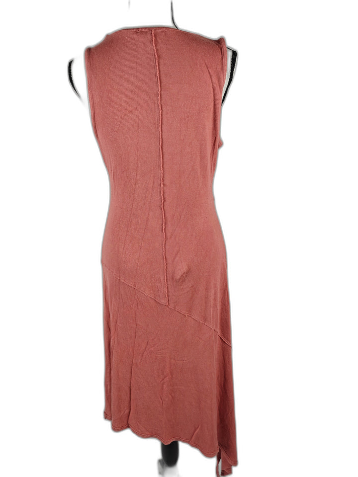 Women’s Bordeaux Asymmetrical Midi Dress Coral Size M