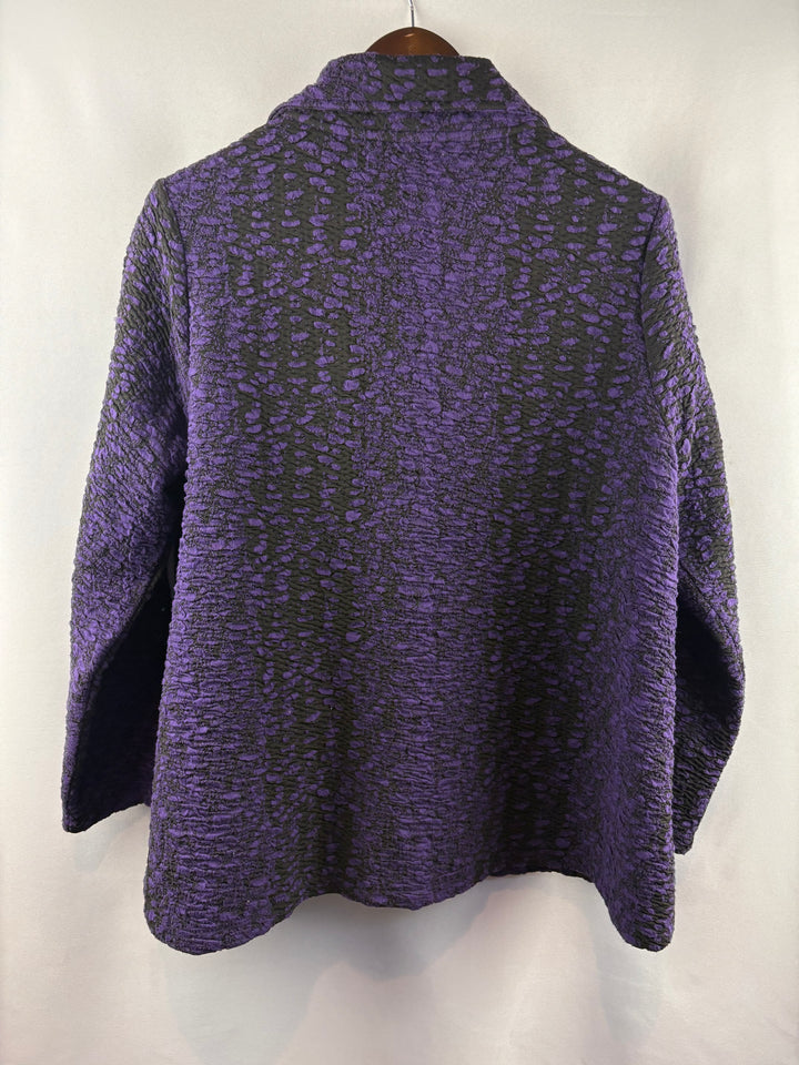 Women’s Liv Large Purple & Black Overcoat