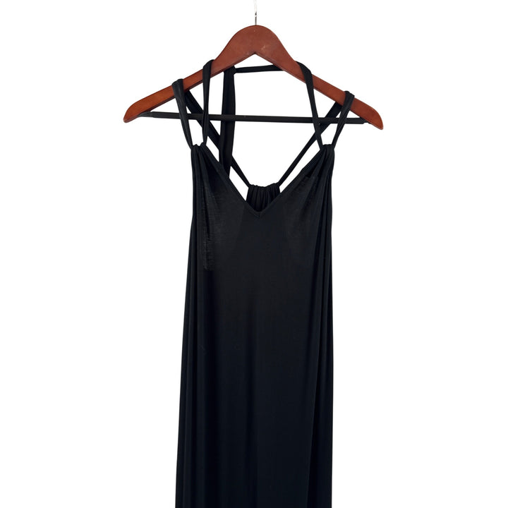 Cabi Black Sleeveless Strappy Maxi Dress M