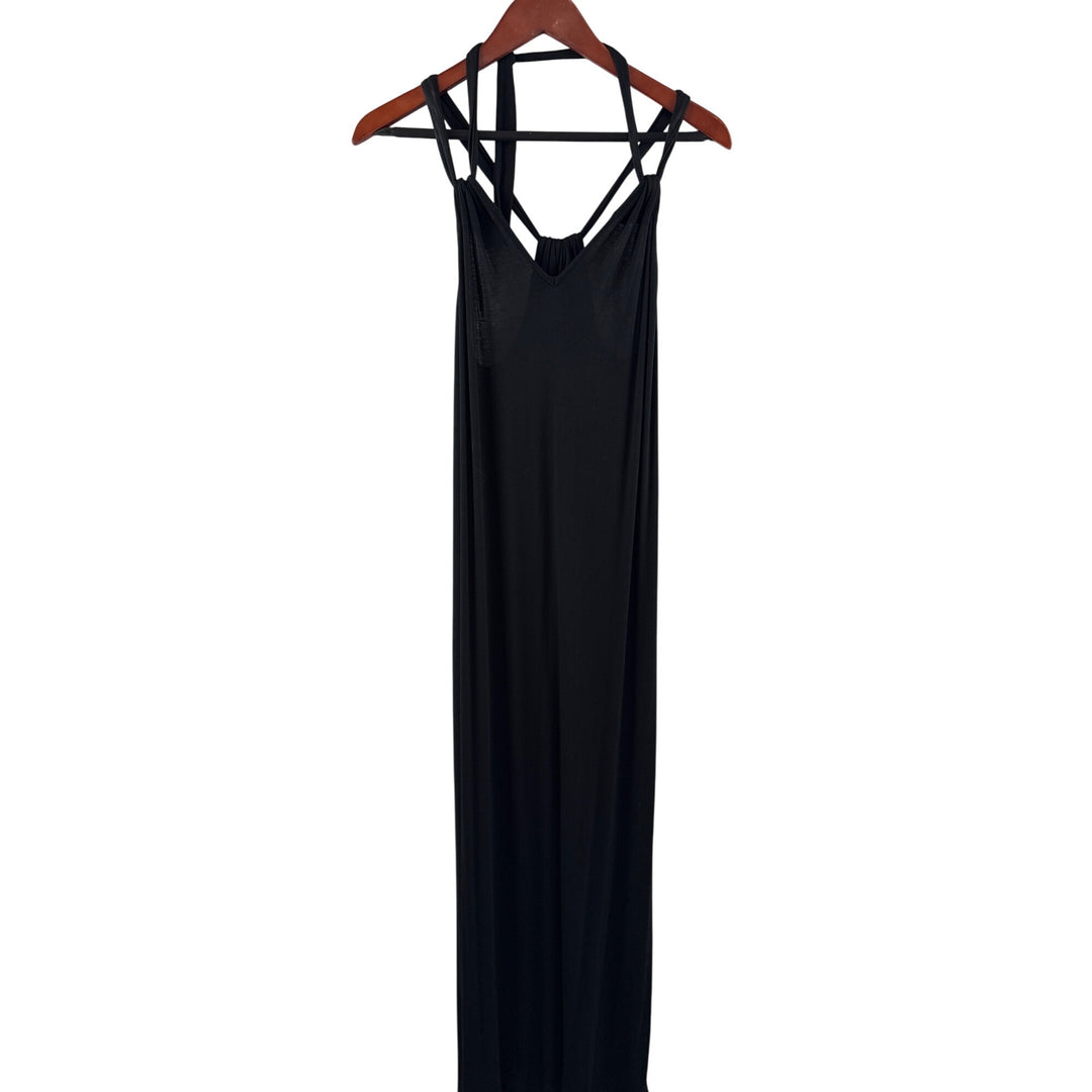 Cabi Black Sleeveless Strappy Maxi Dress M