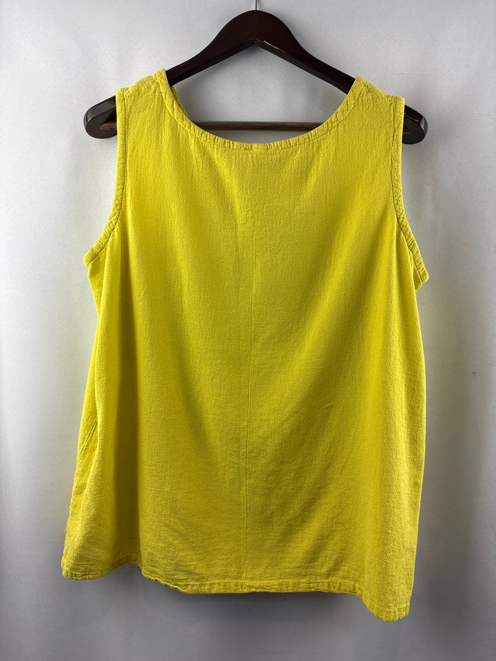 Women’s Oh My Gauze! XXL Mustard Yellow Sleeveless Blouse
