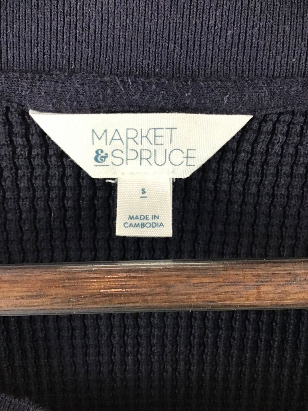 Women’s Market &amp; Spruce Navy Striped Knit Sweater Size S