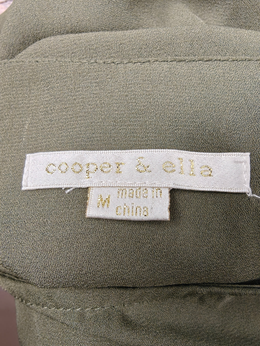 Women’s Cooper &amp; Ella Surplice Blouse Olive Green Size Medium