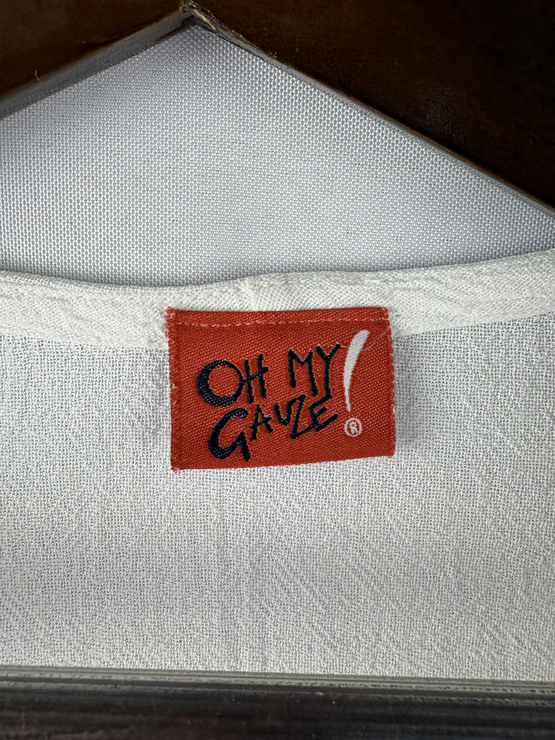 Women’s Oh My Gauze! XXL White Short Sleeve Blouse