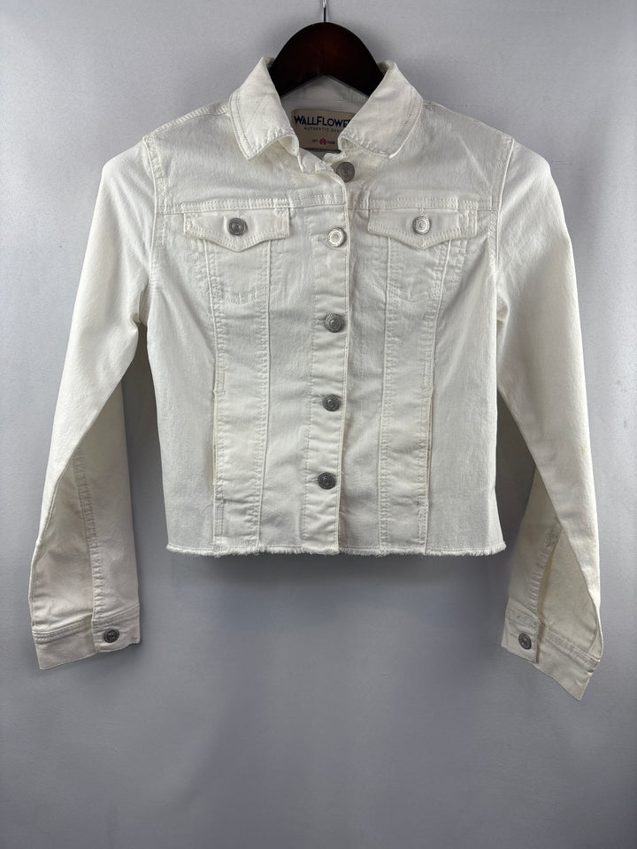 Women’s Wallflower Authentic Denim Small White Jean Jacket