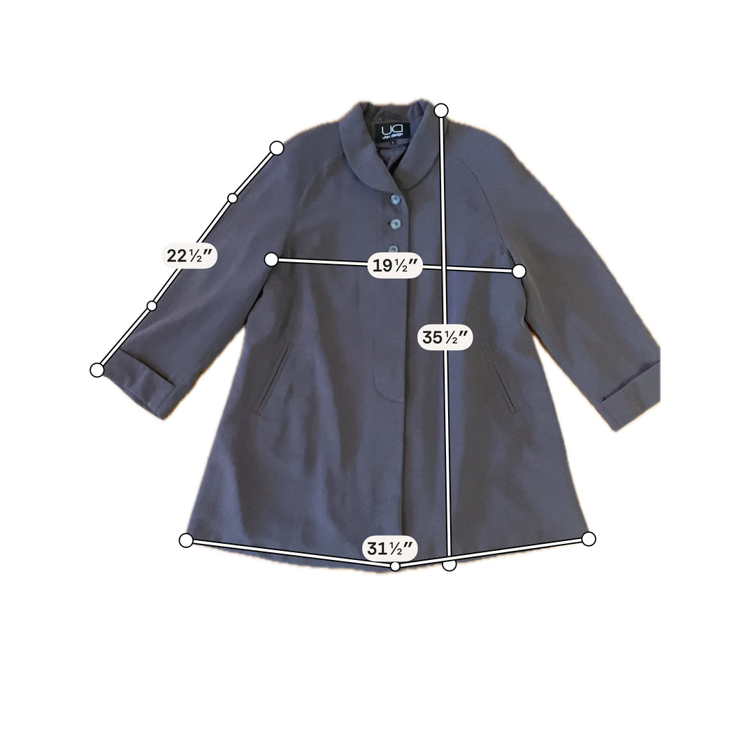 Vintage UTEX Design Women’s Trench Coat Classic Longline Jacket Timeless Outerwear