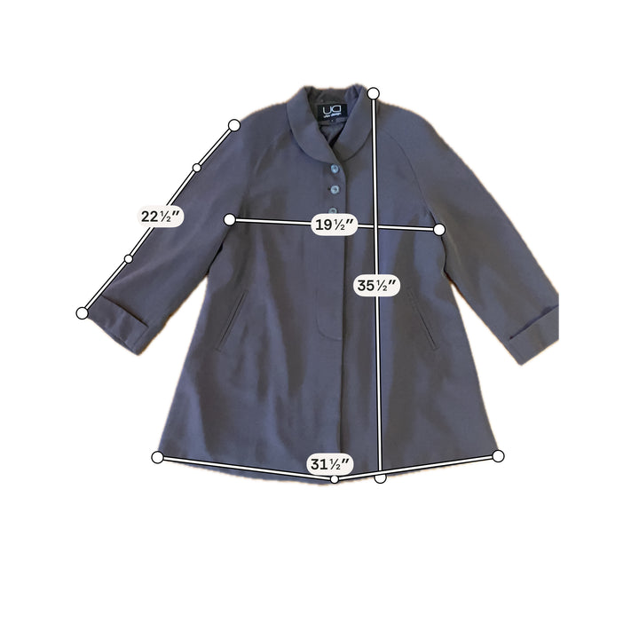Vintage UTEX Design Women’s Trench Coat Classic Longline Jacket Timeless Outerwear