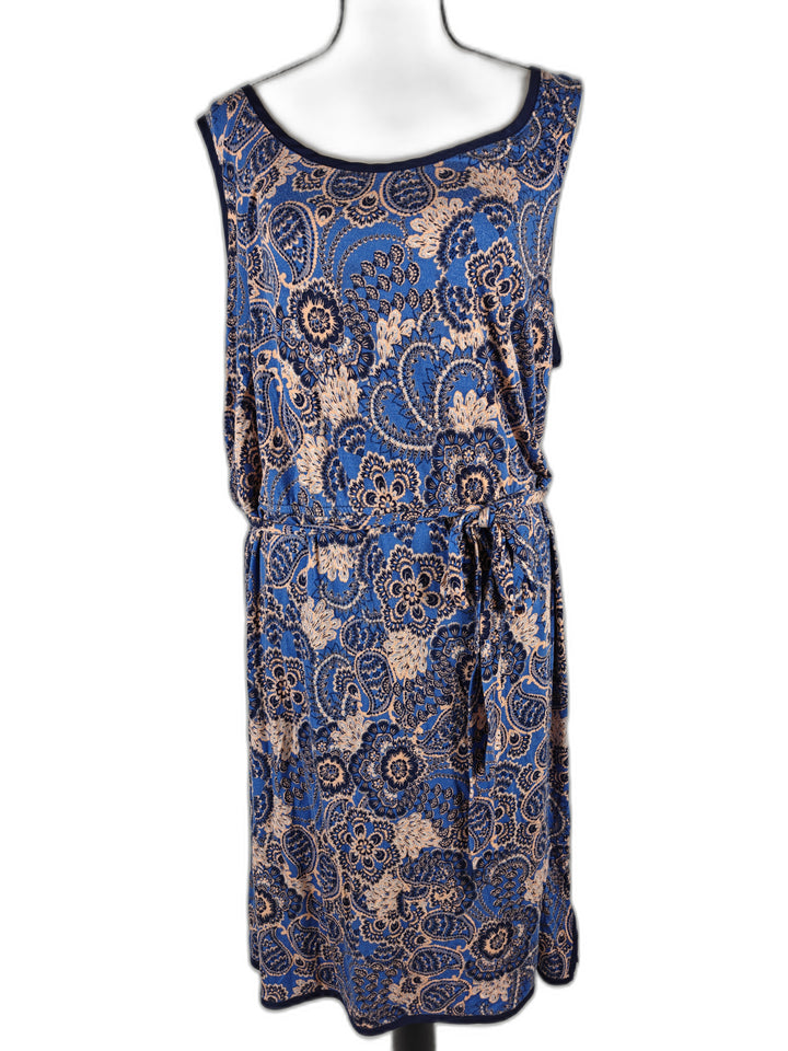 Women’s a.n.a. Sleeveless Midi Dress Blue Paisley Size 1X