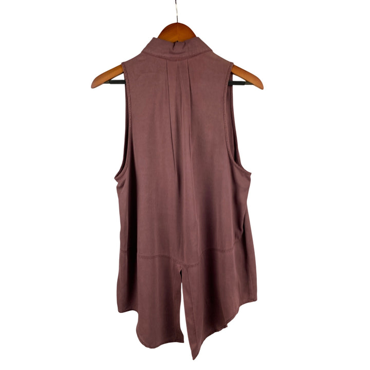 Laju Sleeveless Button-Down Blouse MP Rayon Mauve