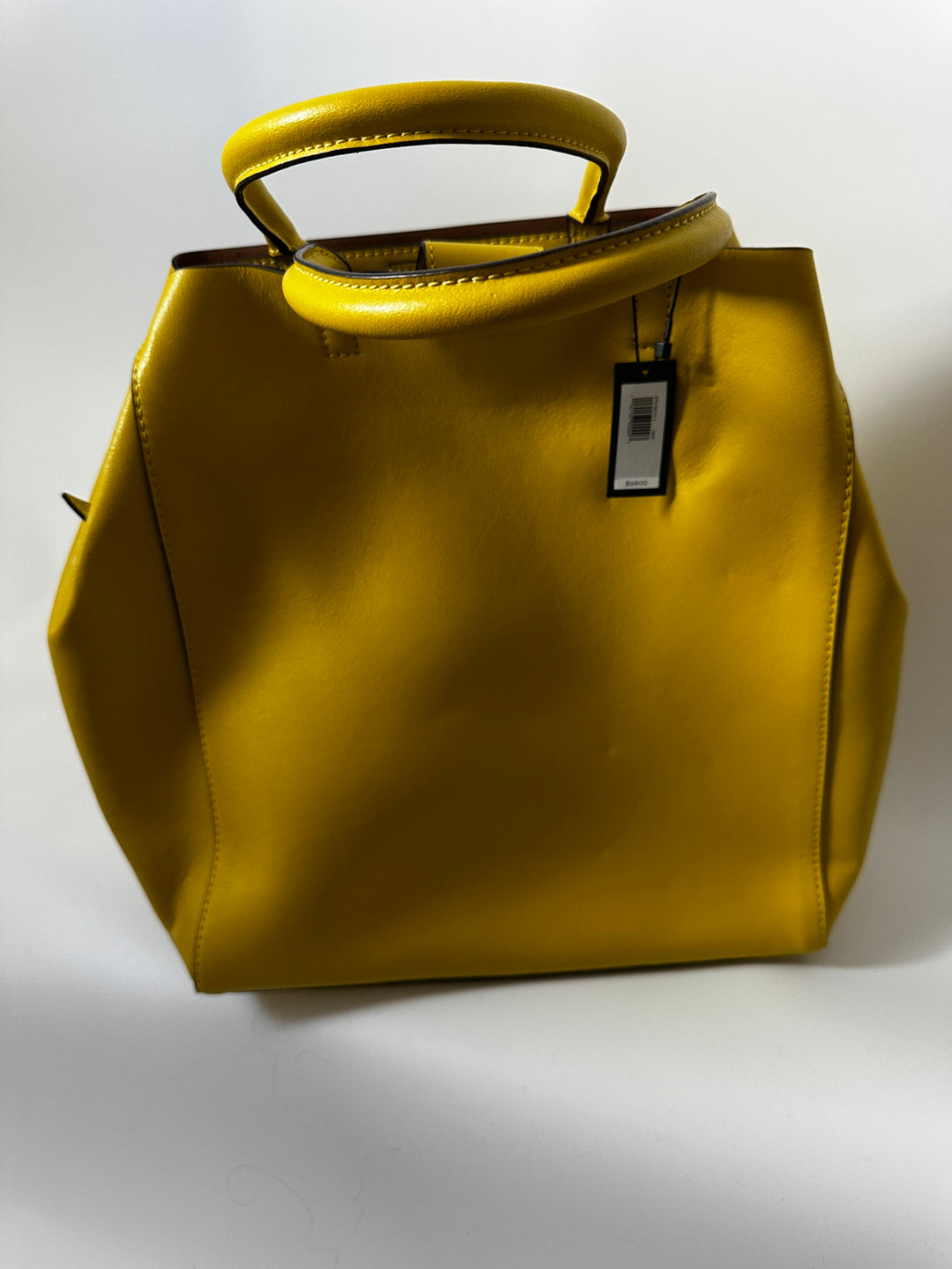 Title: Banana Republic Mustard Yellow Leather Large Structured Tote Bag NWT