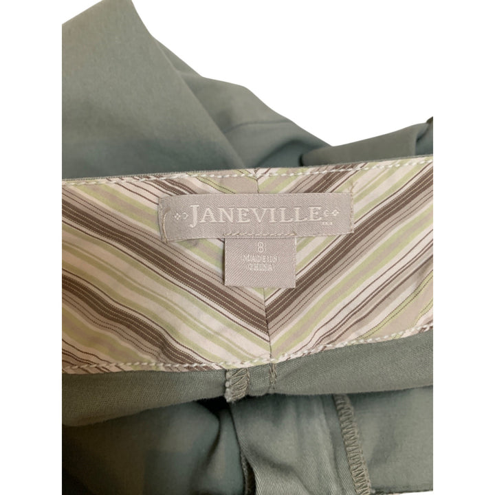 Janeville Womens Green Pants Size 8