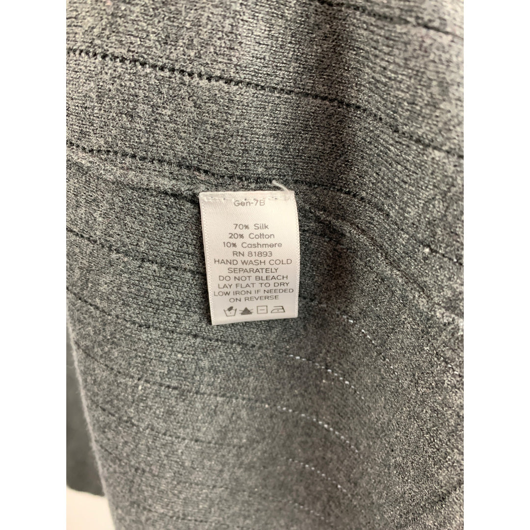 Dialogue Womens XS Gray Ribbed Long Cardigan Sweater