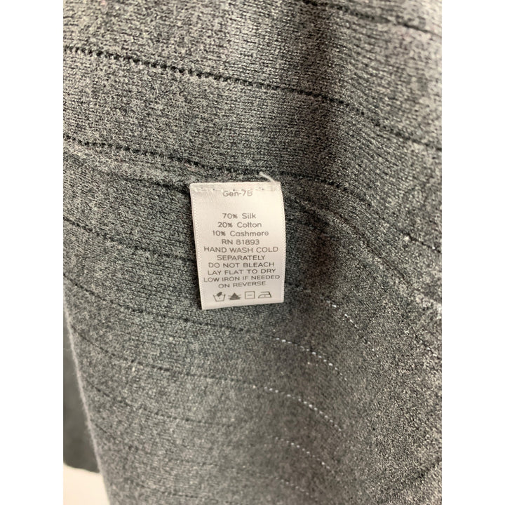 Dialogue Womens XS Gray Ribbed Long Cardigan Sweater