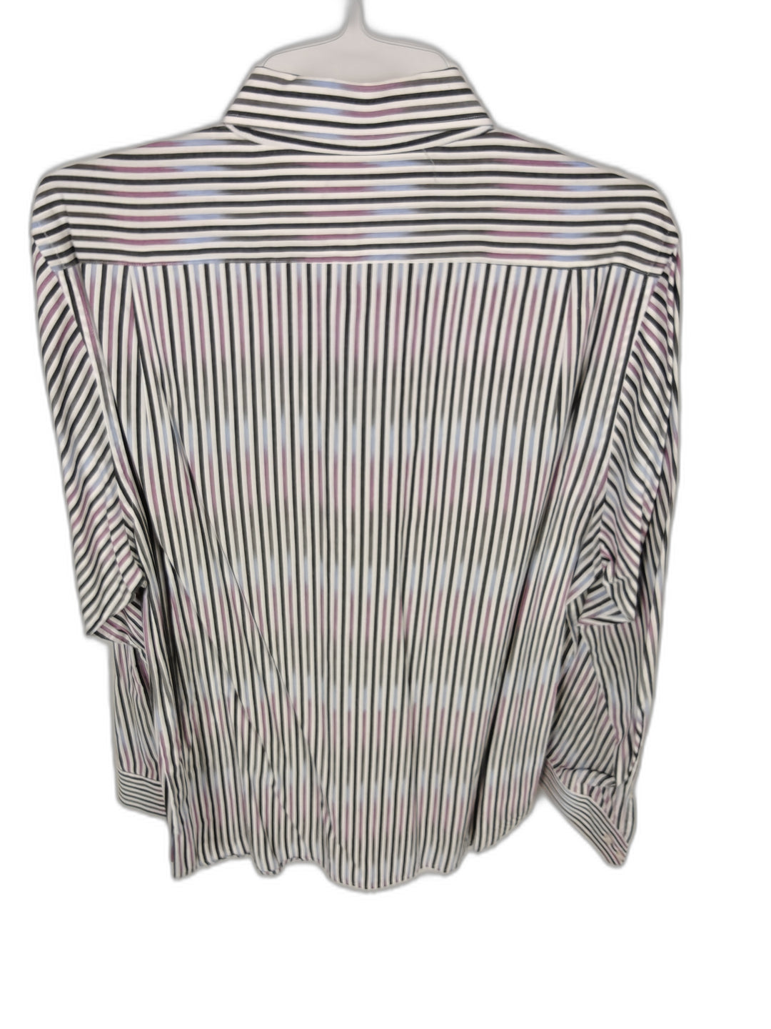 Galaxy by Harvic Men's 2XL Multicolor Striped Button Front Dress Shirt Long Sleeve