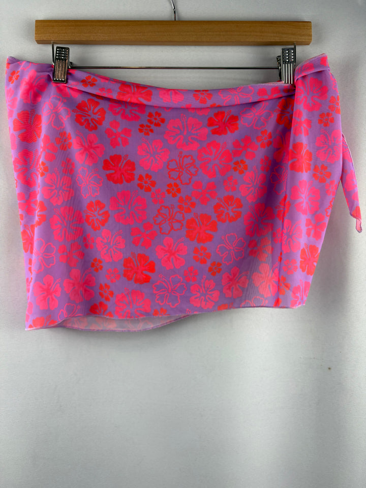 Women’s KuLani Kinis XL Purple & Pink Floral Bikini w/ Coverup