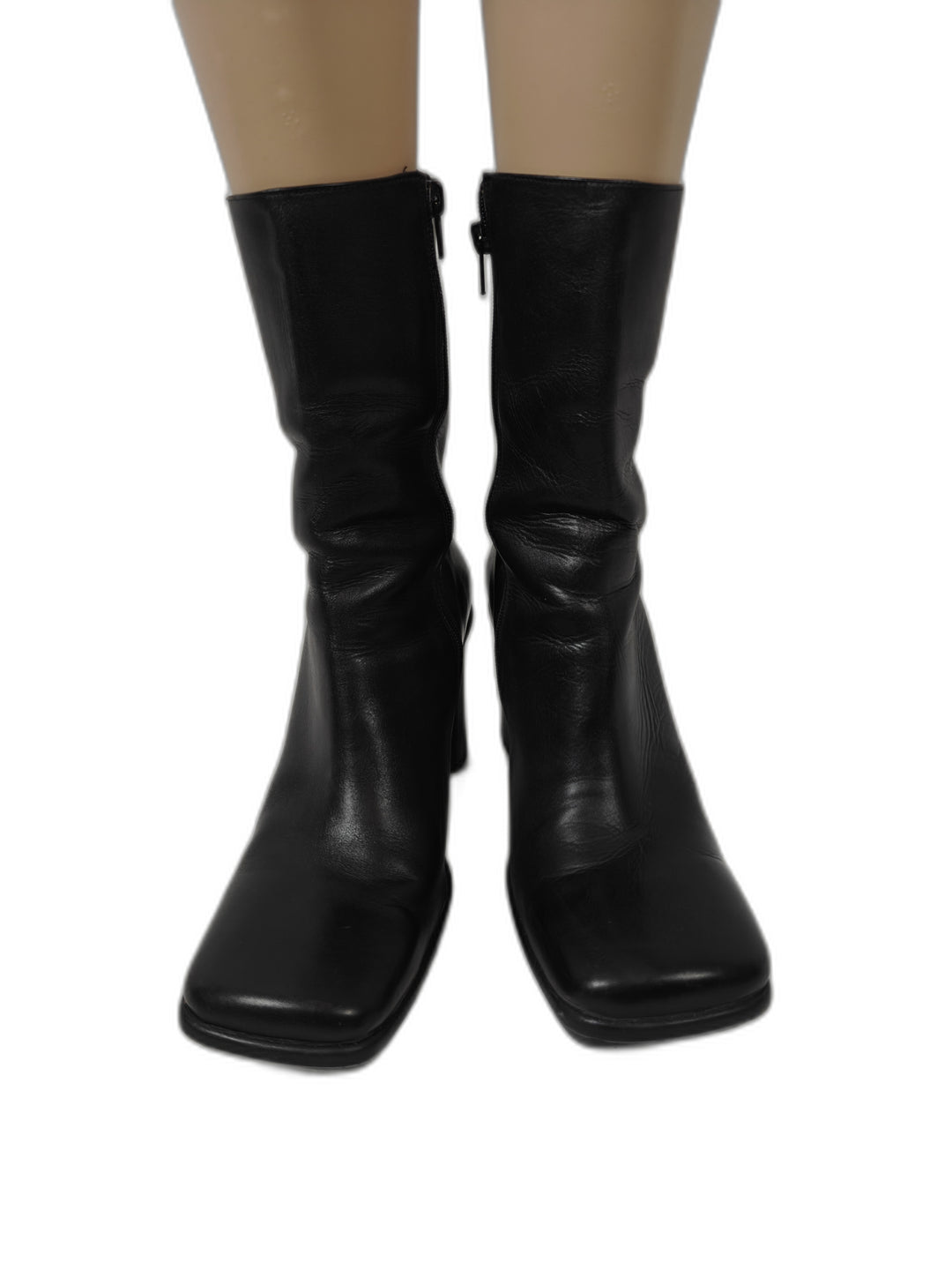 Women Via Spiga Mid Calf Boots Black Size 10