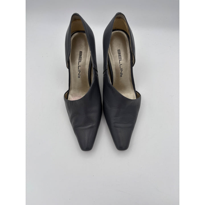 Bellini Womens Leather Heels Size 7 Gray