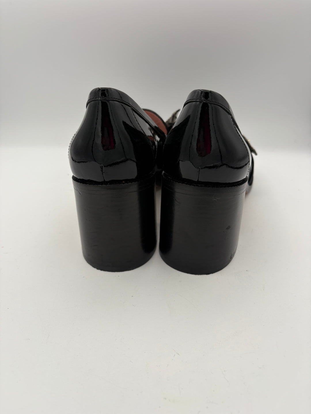 Women’s Kate Spade Size 10 Black Patent Leather Block Herls