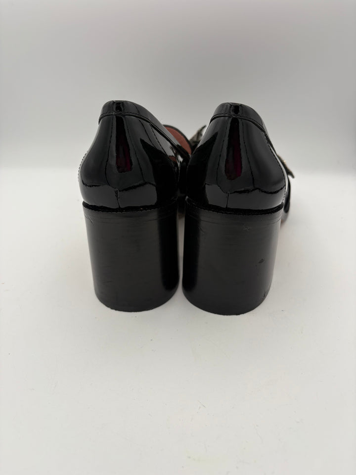 Women’s Kate Spade Size 10 Black Patent Leather Block Herls