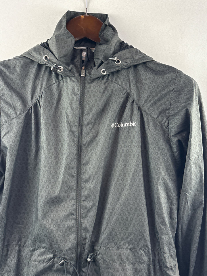 Women’s Columbia Small Dark Gray &amp; Black Raincoat