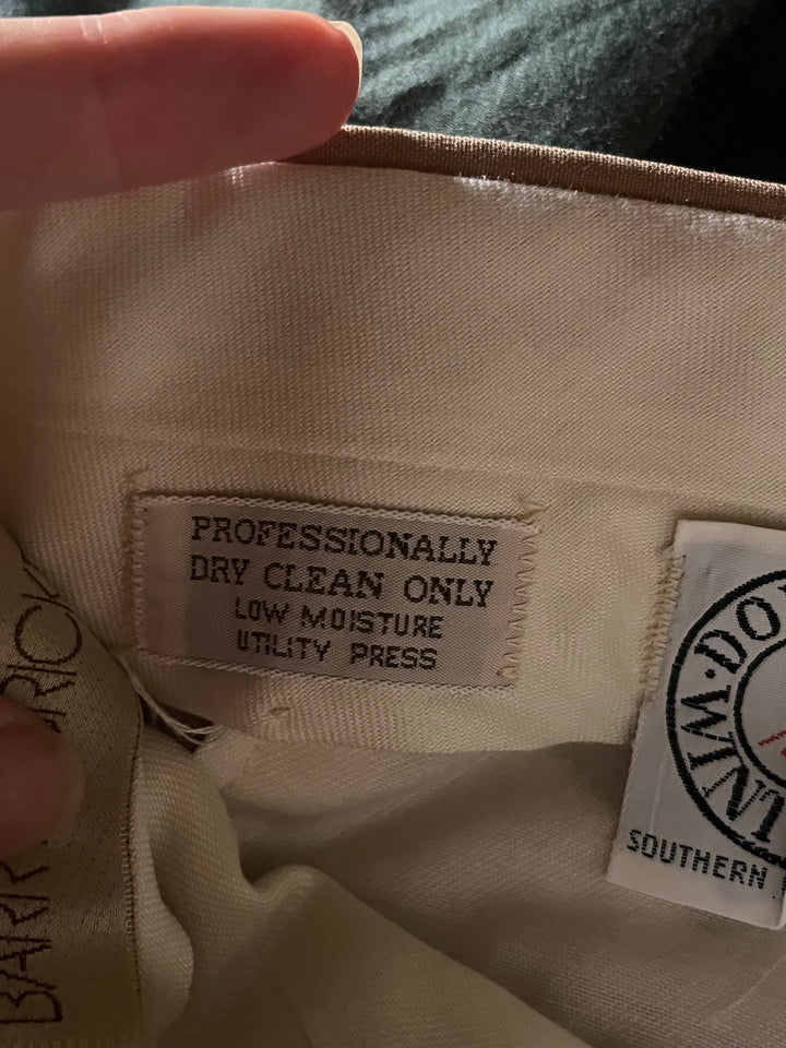 Men's Barry Bricken Pleated Dress Pants Khaki Size Large