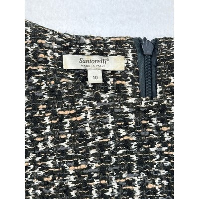 Women’s Santorini Brown Knit Twead Dress Button up & Dress Sz 10