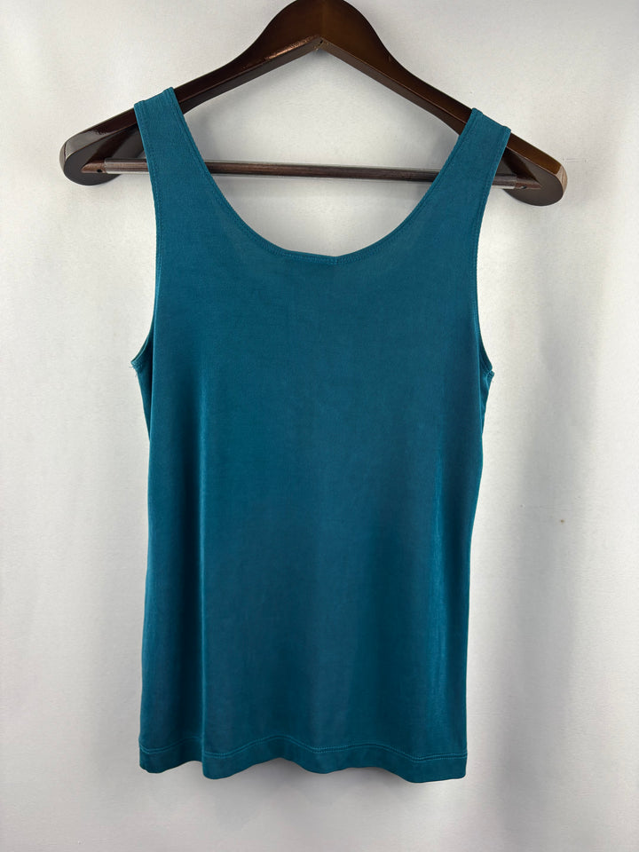 Women’s Chico’s Travelers Size 0 Dark Teal Sleeveless Blouse