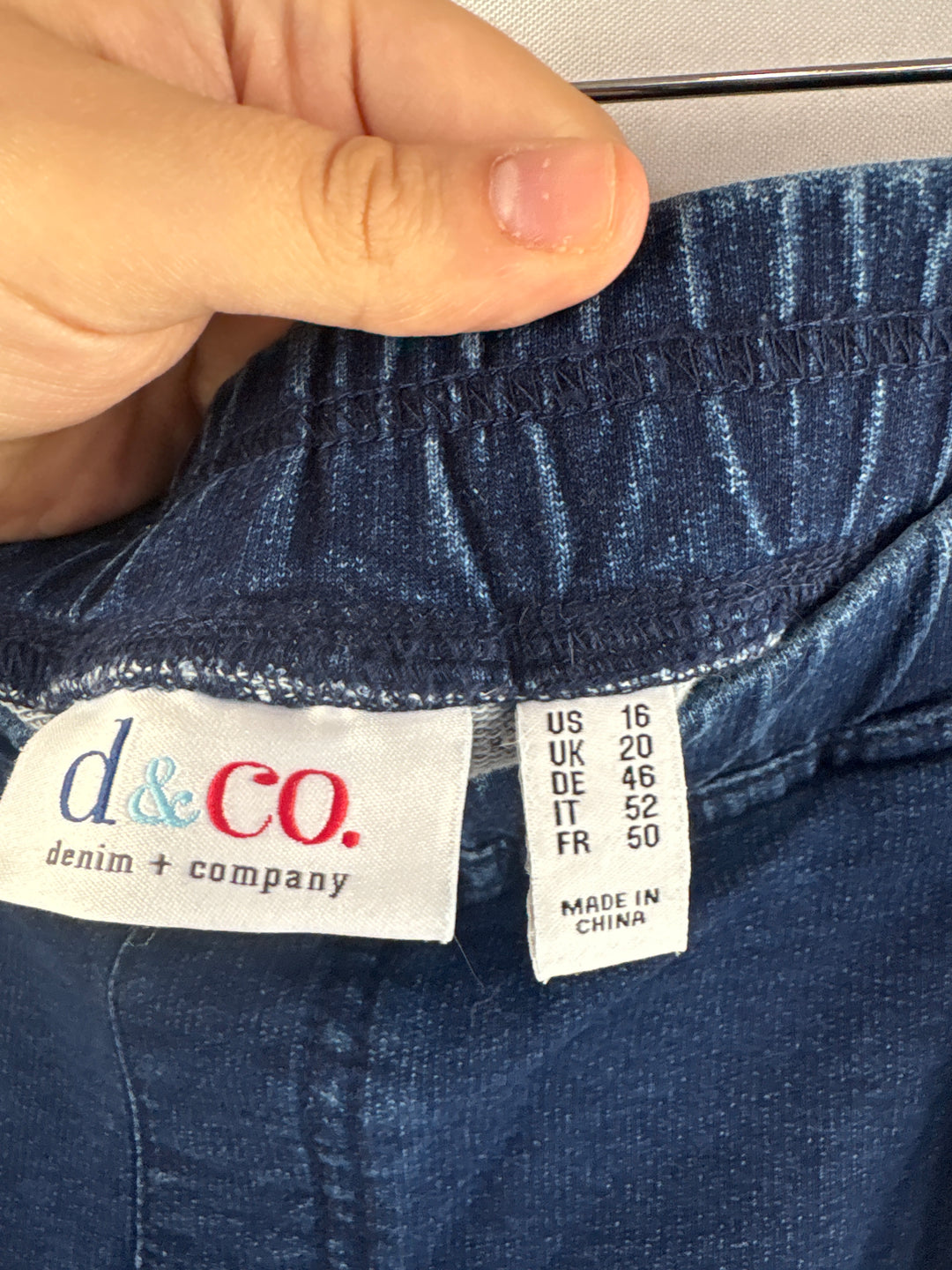 Women’s D&amp;Co Size 16 Dark Blue Capri Jeans