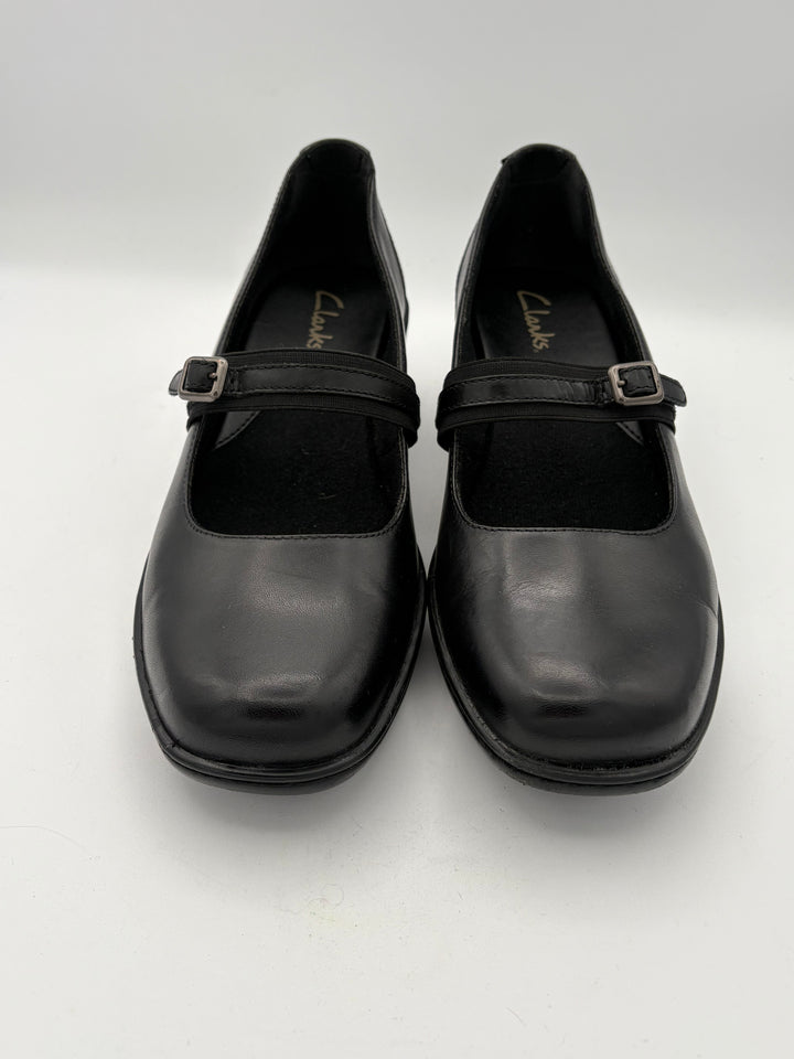 Women’s Clark’s Size 8 Black Leather Mary Jane’s