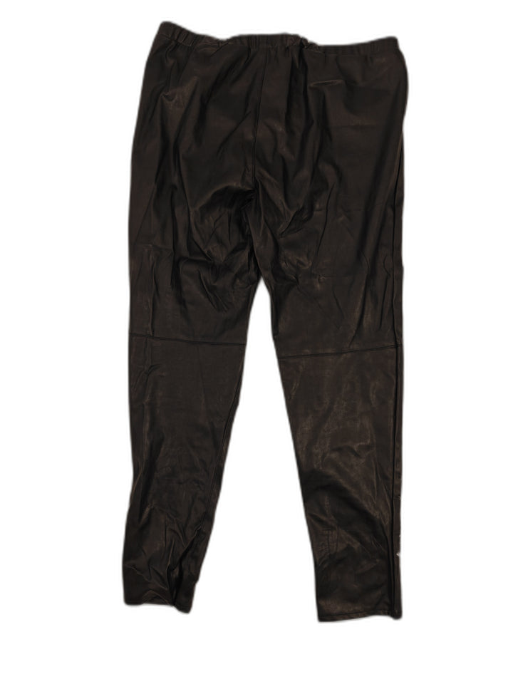 Womens Michael Michael Kors Faux Leather Pants Black Size 16