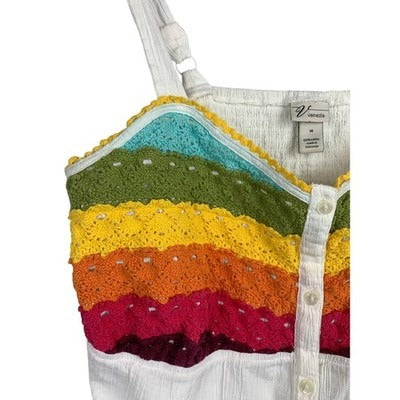 Venezia Women’s Colorful 100% Cotton Button Tank Top Size 14 – Sleeveless Tops