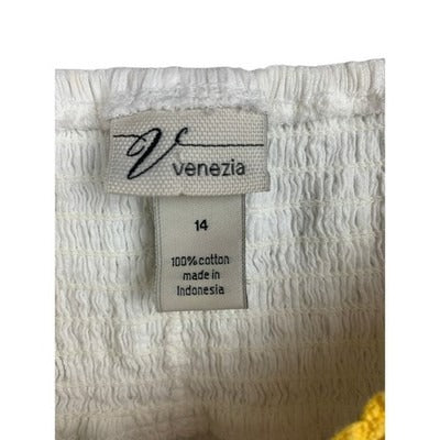 Venezia Women’s Colorful 100% Cotton Button Tank Top Size 14 – Sleeveless Tops
