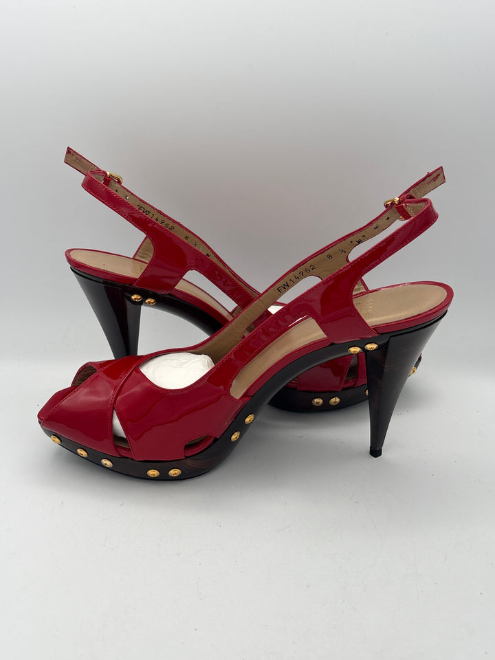 Women’s Stuart Weitzman Size 8.5 Bright Red Strappy Pumps