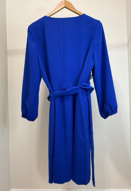 J.Crew Royal Blue Wrap Dress Sz14