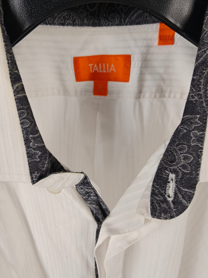 Men’s Tallia Dress Shirt White French Cuff XL 17½